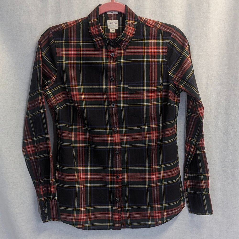 J Crew Size XS Plaid Button Down